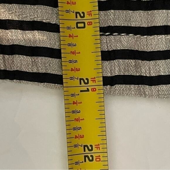 LOFT Black & Metallic Champagne Striped Linen Party Event Jacket NWOT Size 0P - Picture 12 of 12